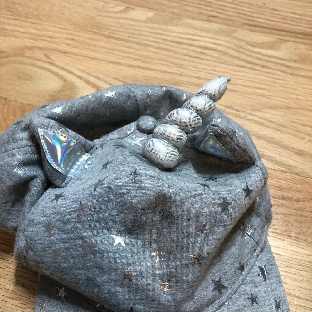 Justice Unicorn Gray Hat Girls Kids One Size